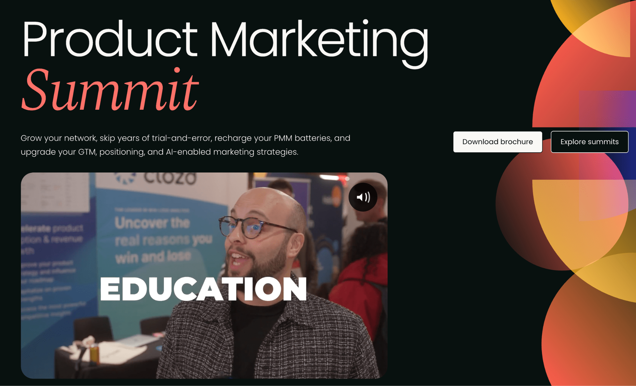 Product Marketing Summit: broşür ve zirve keşif çağrısı