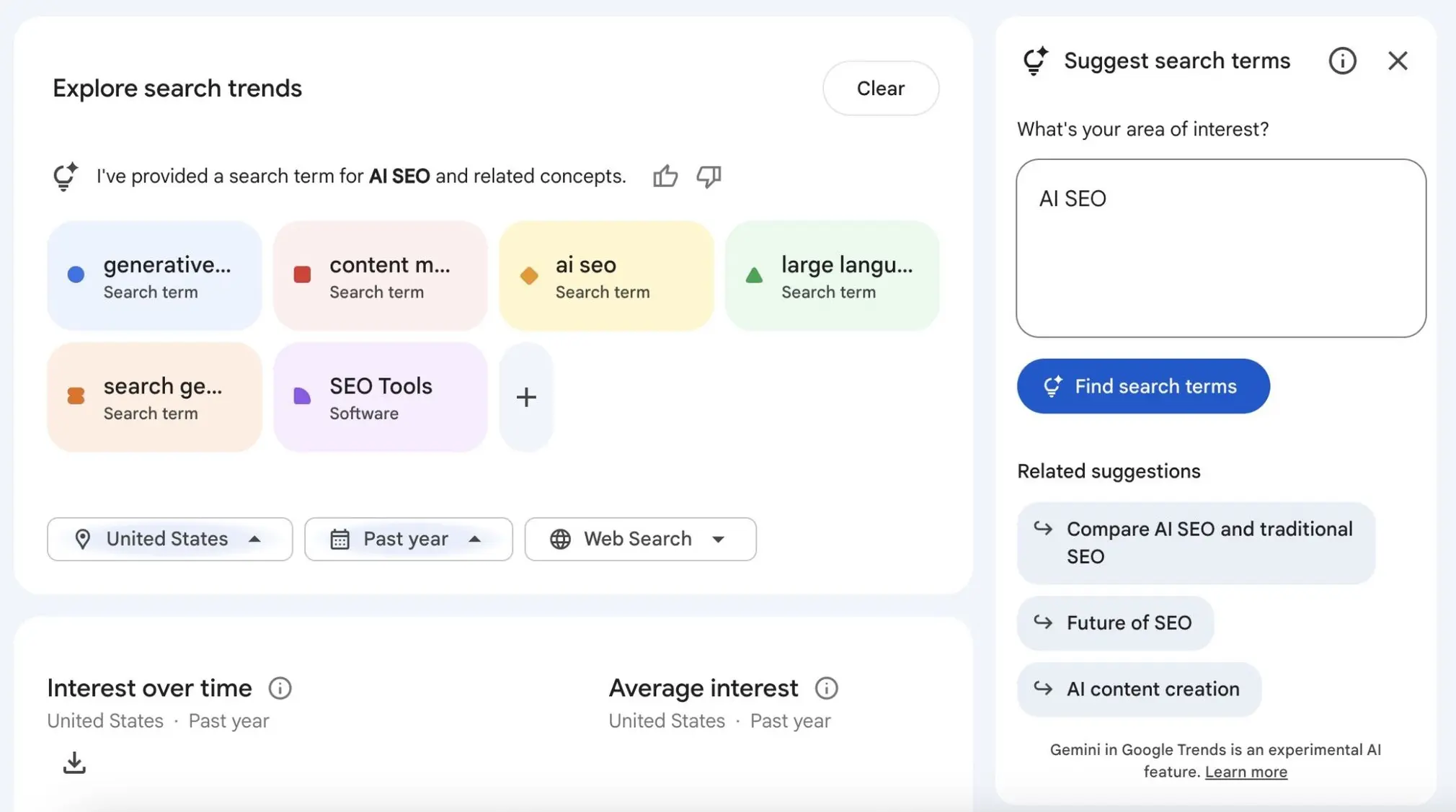 Google Trends keşfet: Gemini destekli yan panel ve öneri listesi