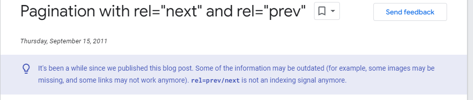 SEO uyumlu pagination ve rel prev next ile ilgili doküman özeti.